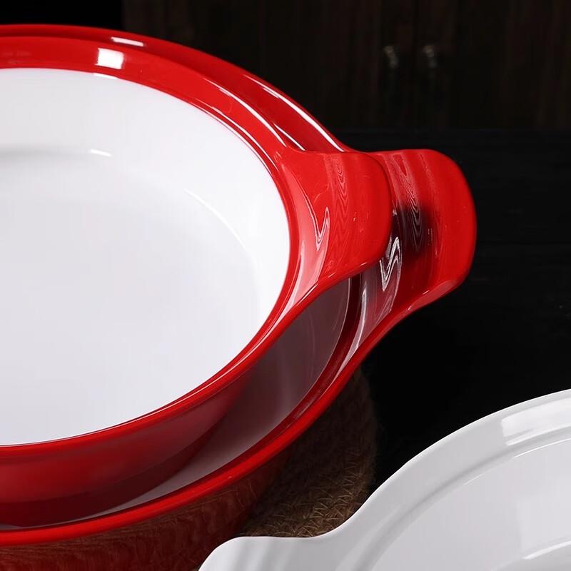 Меламиновая сервировочная миска Xiyao A5 с двумя ручками для ресторана