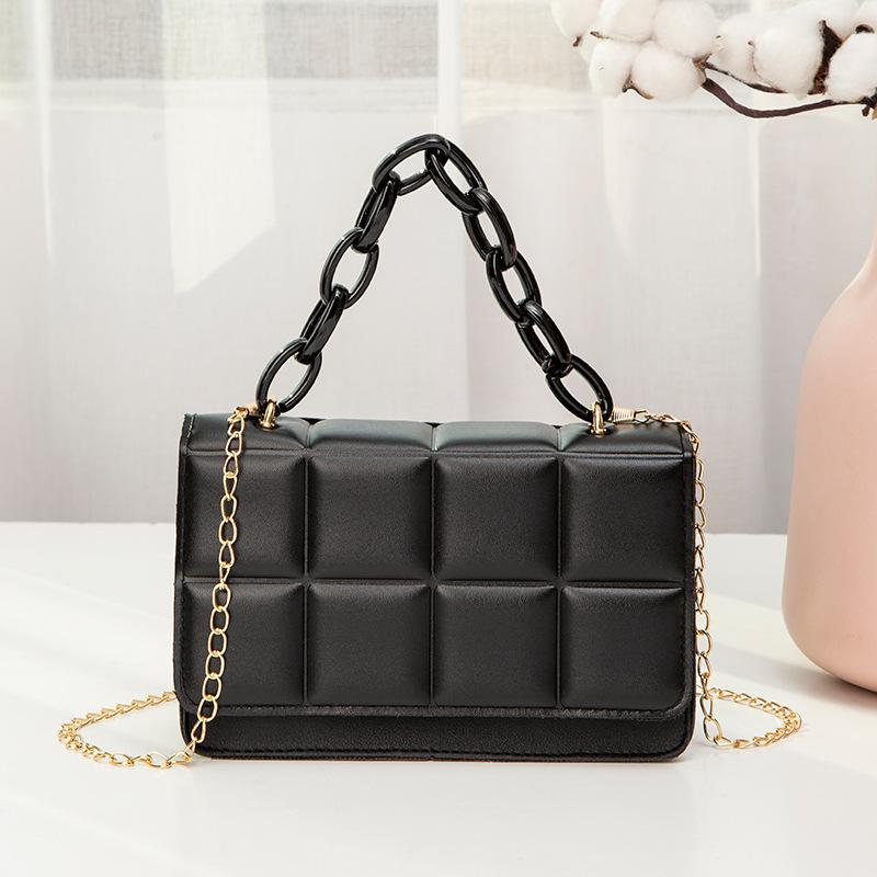 Grid Pillow Bag S Women's Bag Handheld Small Square Bag Women