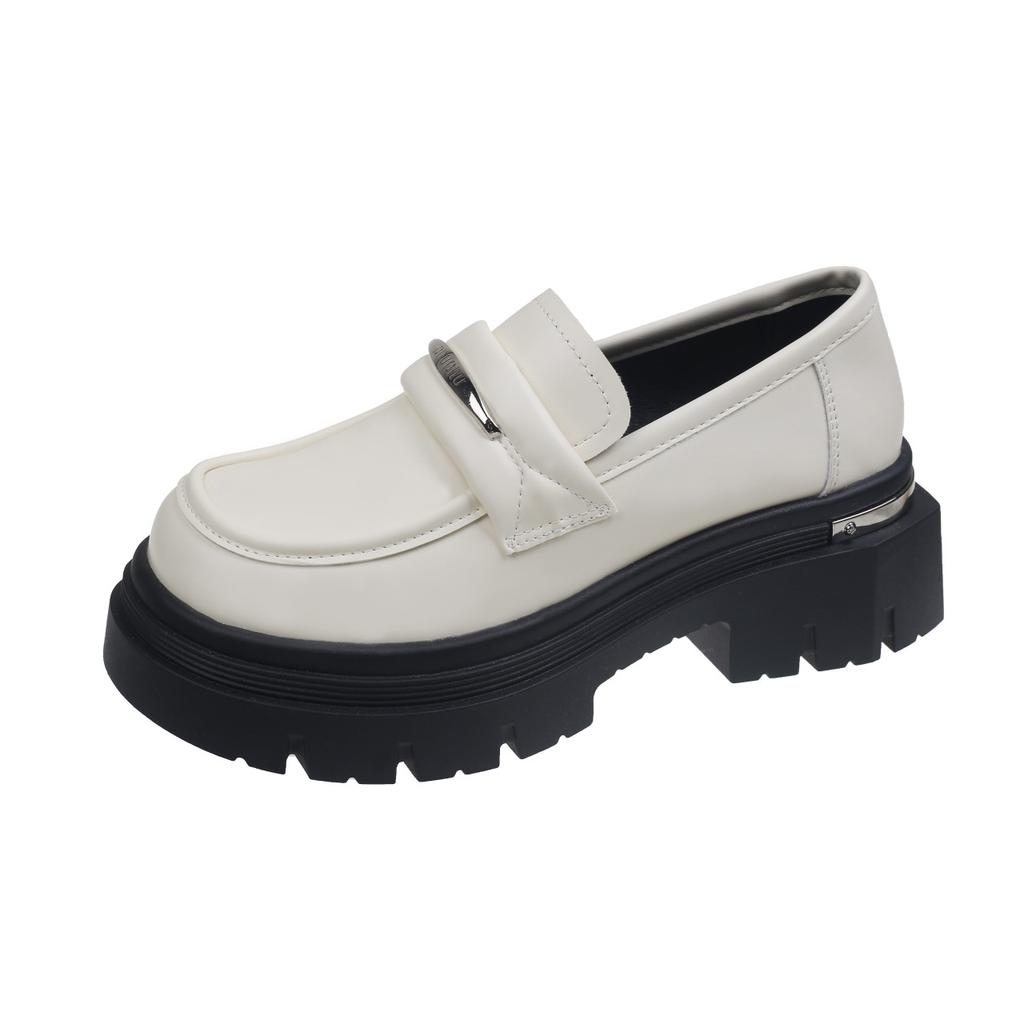 Кожаные туфли в британском стиле, весенние новые туфли на платформе из натуральной кожи, женские туфли на толстом каблуке, туфли Мэри Джейн