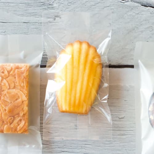 Heads OB-201 Food-Safe Gas Bags, Plain Sweets Packs, Transparent, W70 x H135mm, 100 Count, Made in Japan