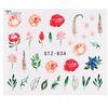 Puntos Nail Art Manicure Decor 3D DIY Leaf Rose Flower Animals Adhesive Stickers Decal