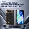 Kevlar Leather Pen Slot with Pen Postscript Phone Case for IPhone Ultra Fold 5G Electroplate Protective Cover