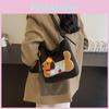 Трендовая сумка-ведро миди Шикарный эстетичный дизайн Мягкий холст для повседневного стиля