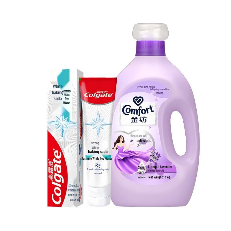 Colgate Dazzling White Jasmine White Tea Toothpaste with Lavender Anti-Static Bundle
