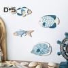 4Pcs Hanging Decorations Fish Shaped Pendants Smooth Edge Burr Free Decorative Fish Ornaments Wooden Decor
