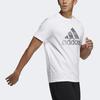 adidas Спортивная футболка с круглым вырезом и логотипом. Мужские топы, белые GP0973