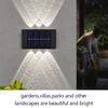 Outdoor LED Solar Garden Light Solar Wall Lamp Up and Down Luminous Waterproof Solar Powered Wall Washer Light Yard Street Decor