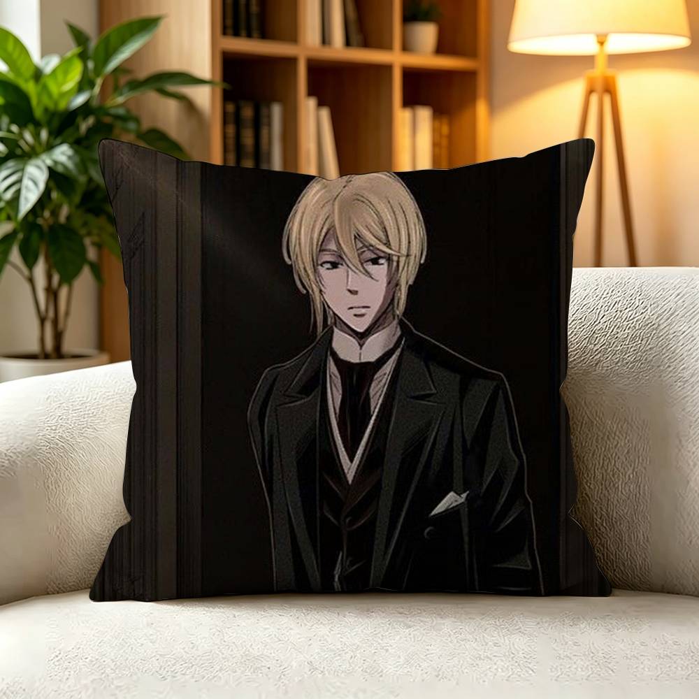 W-William James Moriarty Moriarty the Patriot  Square Double-Sided printed Pillow Case Bedroom Bedside Pillow Sofa Cushion Cover
