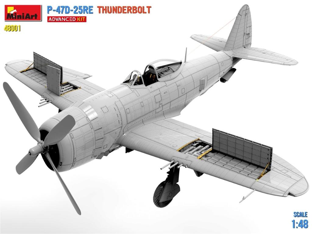 Расширенный комплект Miniart Thunderbolt, пластиковая модель MA48001 1/48 P-47D-25RE