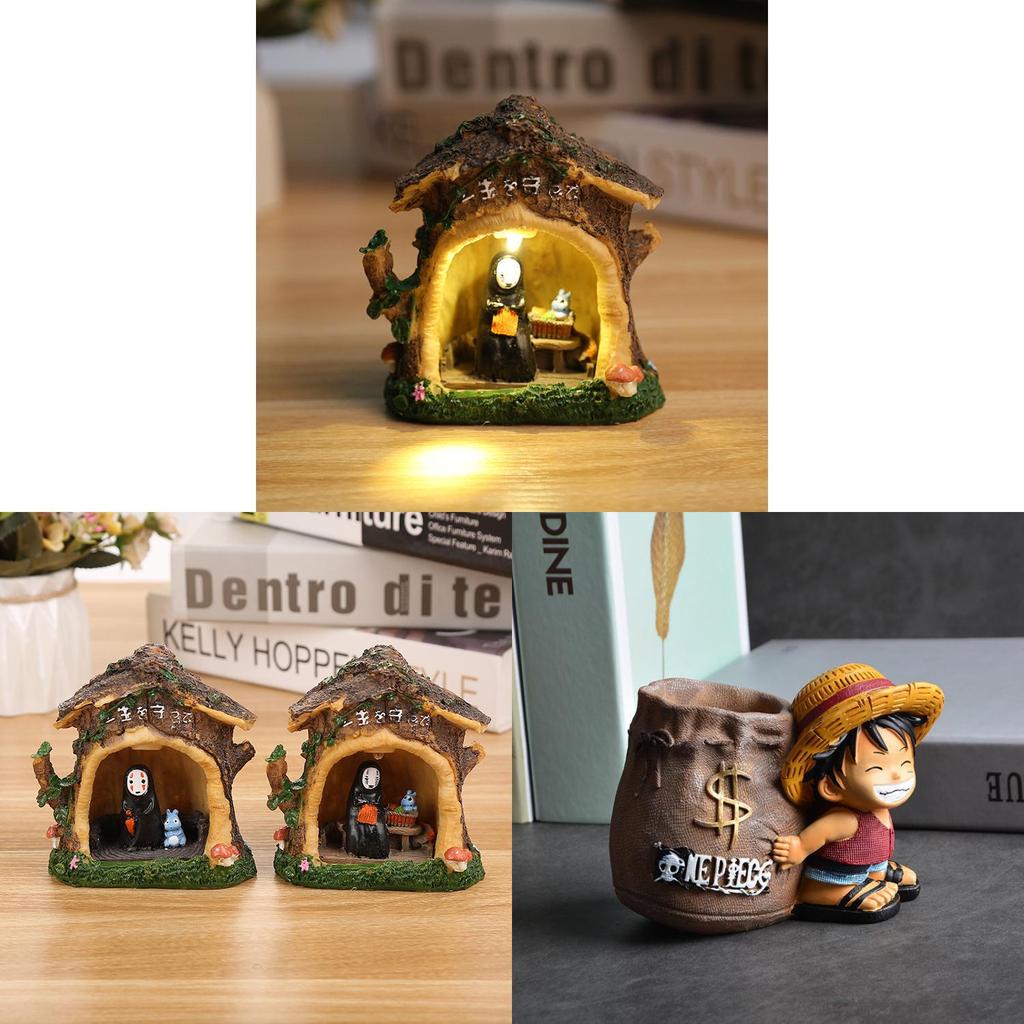 Подставка для ручек из смолы с персонажем Monkey D. Luffy из One Piece, в мультяшном стиле, для выпускного и в качестве подарка
