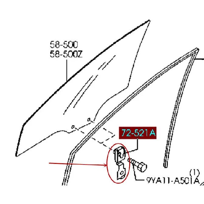 For Mazda 3 5 6 Window Glass Fixing Clip
