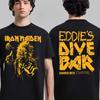 Футболка унисекс с двусторонним принтом Ir Maiden Eddie's Dive Bar Charged with Trooper 2026 Run for Your Lives World Tour