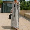 Striped Shirt Dress Loose Fit Long Sleeve Casual Women