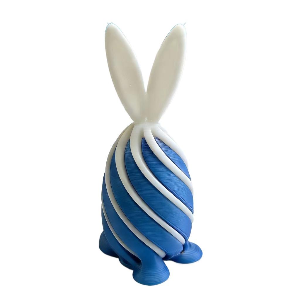 Spiral Cone 3D Printed Easter Bunny Decompression Easter Basket Stuffers Rotating Rabbit Egg Colorful Ornaments
