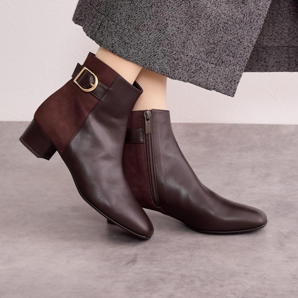 HIMIKO / Химико / Короткие ботинки с боковой пряжкой / 641407D Коричневый 240