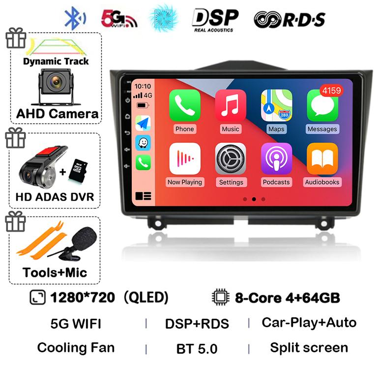 Android 14 Carplay Автомагнитола для LADA BA3 Granta Cross 2018 2019 GPS Навигация Мультимедиа Видео Плеер Стерео 2 Din DVD 4G