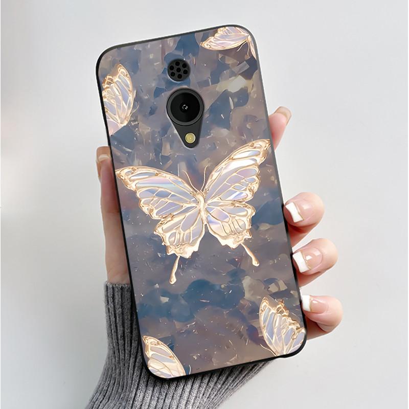 Печатный чехол для телефона Nokia 150 2G 2023 C2 C10 C20 Funda Coque Мягкий силикон Черный корпус Чехол Милый Цветок Мультяшный Корпус Capa