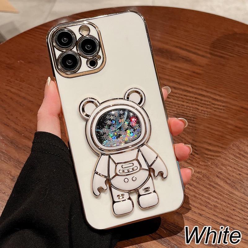 Чехол-держатель Astronaut с покрытием для Samsung S24 S23 S22 S21 S20 Ultra Plus FE A16 A56 A15 A35 A55 A14 A54 iPhone 16 15 14 13 12 Pro Max XS MAX XR X 8 7+