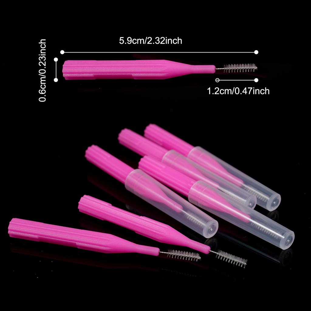 100PCS Interdental Brushes Dental Floss Toothpick Orthodontic Braces Brush Tooth Cleaning Tool Oral Care with Storage Box