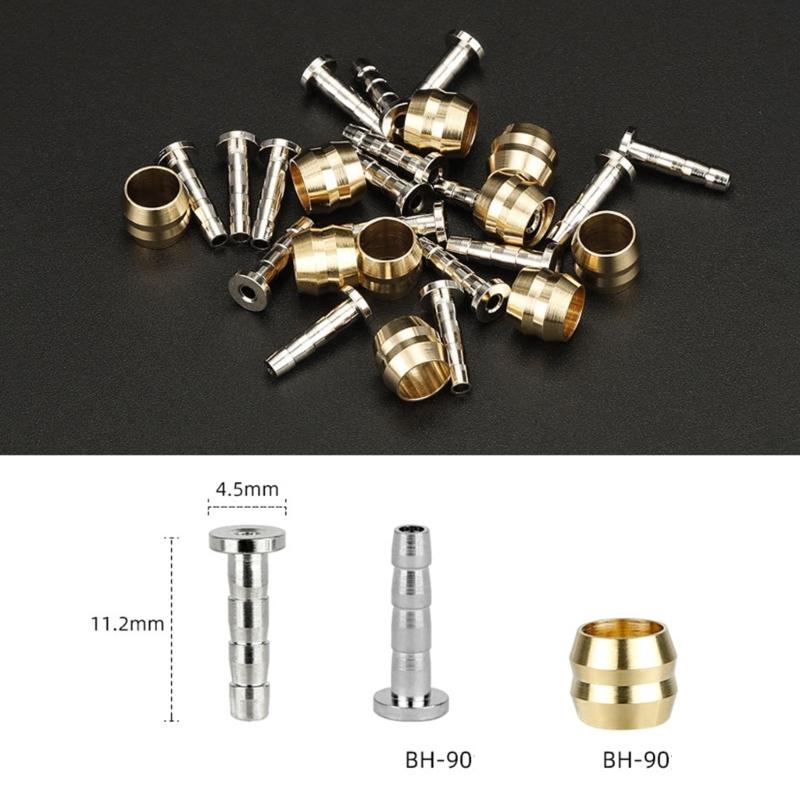 50 Set Bicycles Connecting Bolts Bleed for Bike Part Hydraulic Brake Hose Oil Pipe Connector Tube Fittings Insert