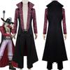 Adult Male Dracule Mihawk Anime Cosplay Outfit with Halloween Carnival Party Robe and Pants