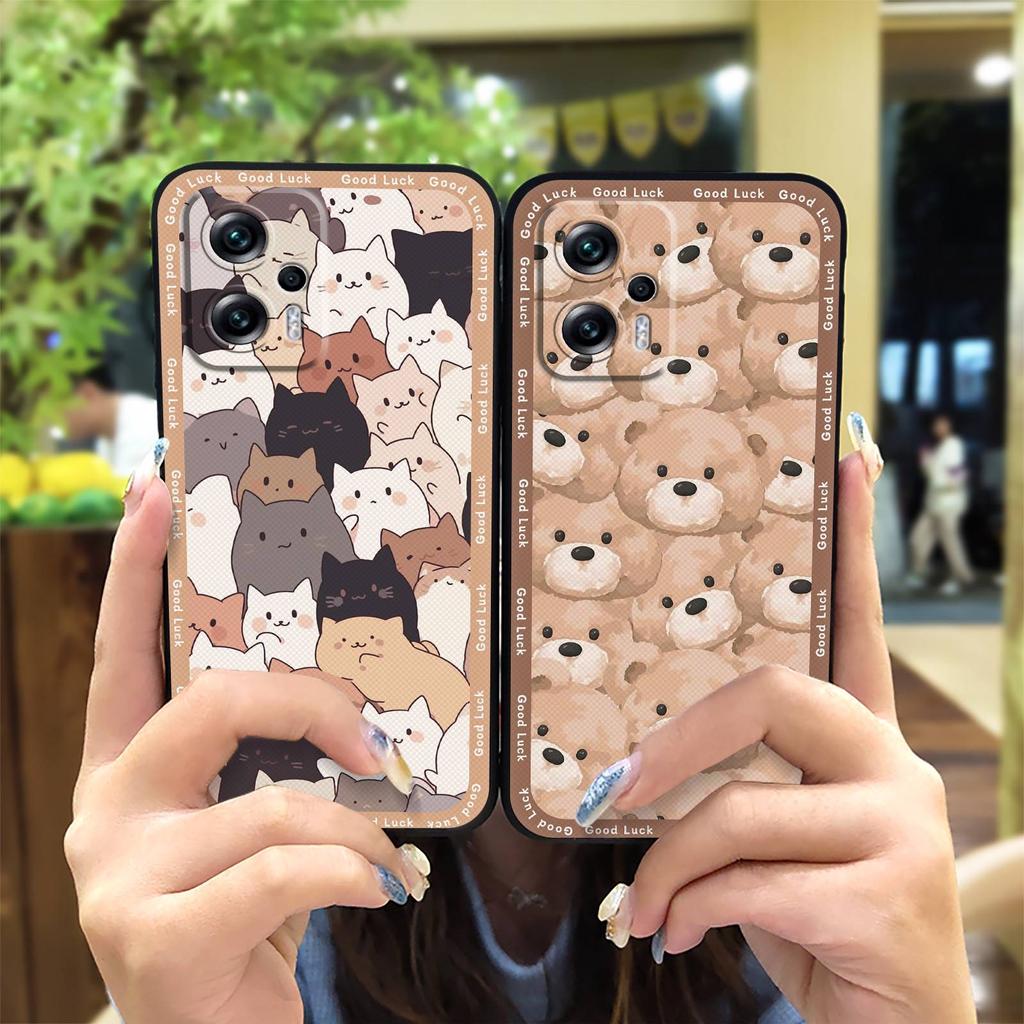 Милый мультяшный чехол для телефона Xiaomi Poco X4 GT TPU грязеотталкивающий модный дизайн противоударный противопылевой чехол-накладка