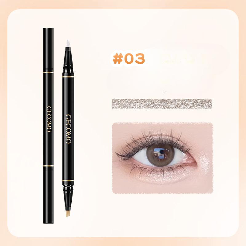 Lightly Rejuvenating Double-ended Silkworm Pen Matte Fine Shimmer Long-lasting Makeup Without Smudging Shadow Brightening High-gloss Eyeliner