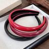 Leather Headbands New Retro Red Hairbands for Women Fashion Hair Hoop Hair Bands Female Hair Accessories Christmas Gifts