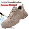 Зимние электрические ботинки с изоляцией 10 кВ - Удобные, Модные, Легкие, Без подноска, Без металлической стельки, Защитная рабочая обувь для мужчин