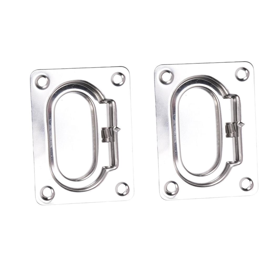 2Pcs 316 Stainless Steel Hatch Pull Handle Polished Finish Boat Lift Hatch Ring Handle for Marine