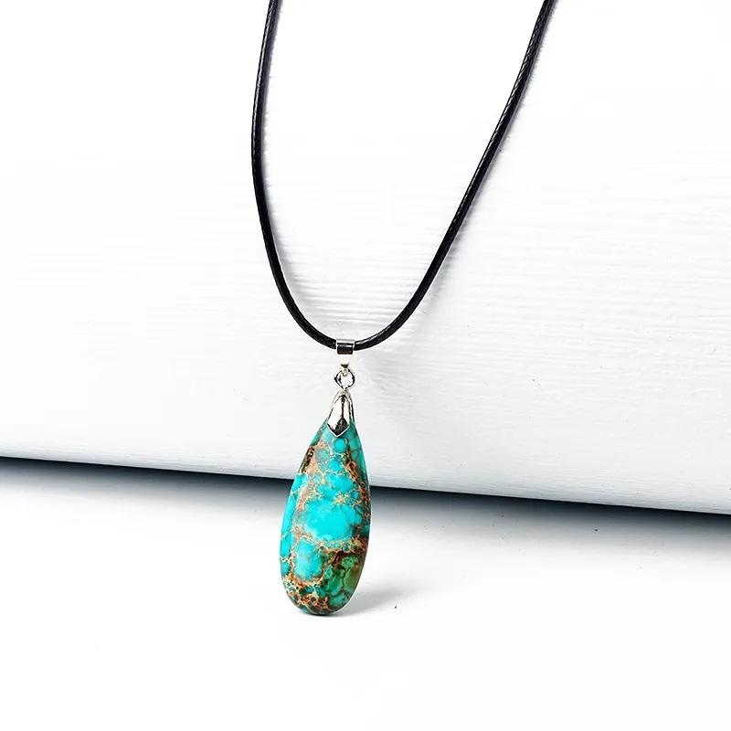 BLINGBAY женское ожерелье с подвеской из натуральной кожи, многоцветный кулон из воловьей кожи, ожерелье из веревки для девочек, вечерние, день рождения, рождественские украшения, подарок