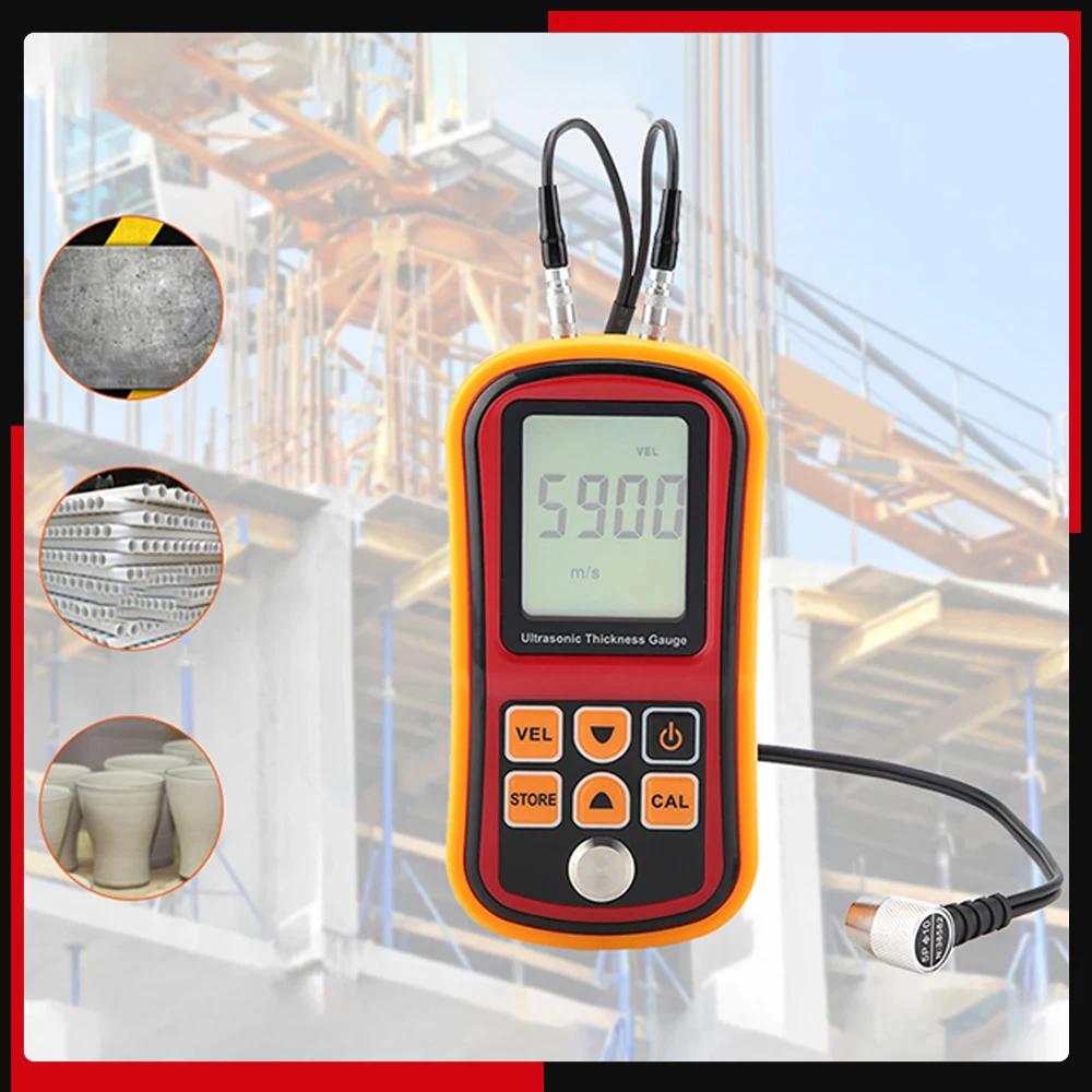 Digital Thickness Tester Thickness Gauge Tester GM100 Digital Ultrasonic Thickness Gauge 1.2‑300mm Steel Width Testing Monitor