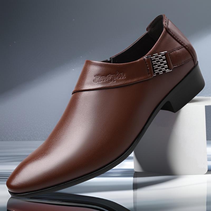 Мужская осенняя кожаная обувь Cross-Border: Деловые, формальные и повседневные стили больших размеров для свадеб и торжественных случаев.