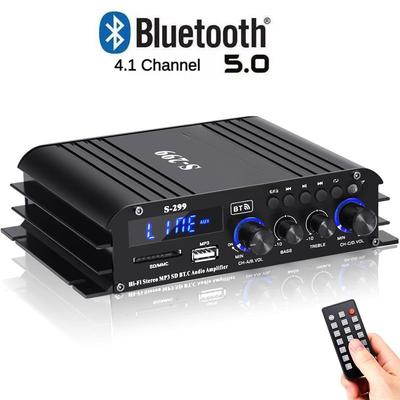 Портативный автомобильный 4.1-канальный Bluetooth стерео сабвуфер небольшой домашний кинотеатр HIFI аудио усилитель 17.6X12.5X4.5CM