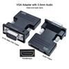 Конвертер HDMI-розетка на VGA-штекер с аудиокабелем для монитора, проектора, ПК, ноутбука. Адаптер HD на VGA