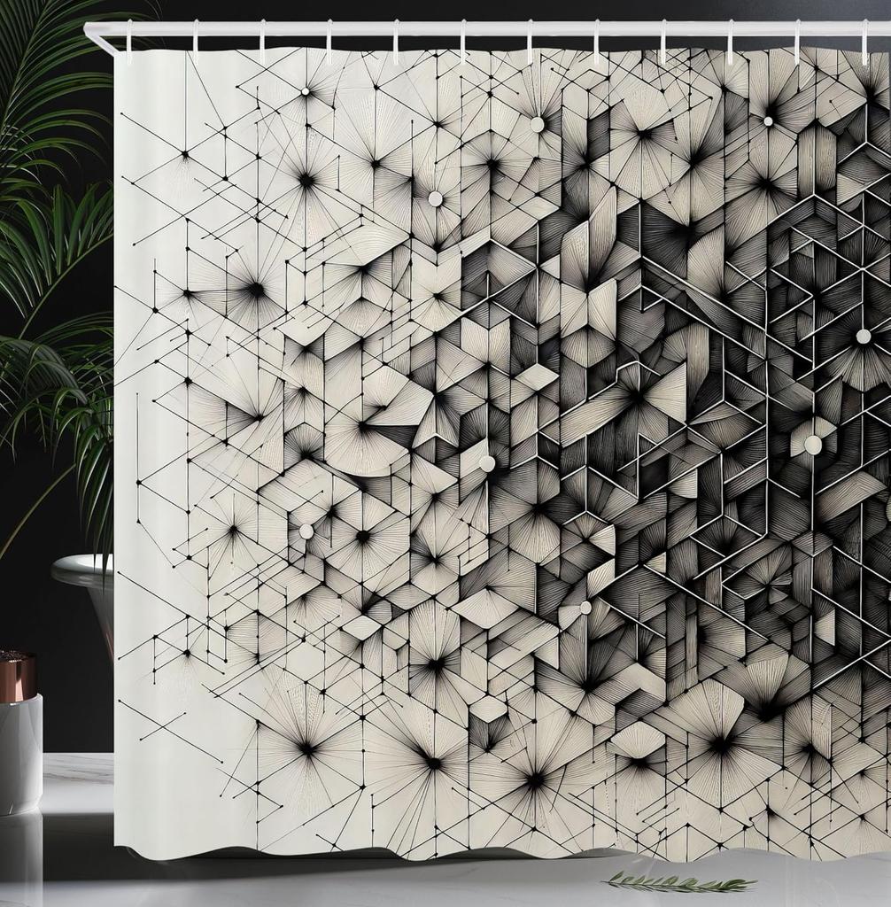 Черно-белая шторка для душа туманные высокие деревья лесной массив природный ландшафт ткань украшение для ванной шторка для душа с крючком