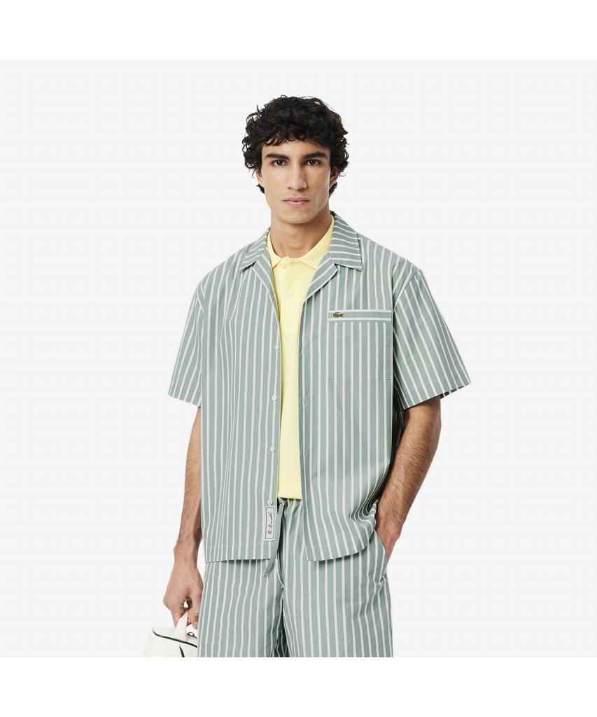 Мужская гавайская рубашка LACOSTE в полоску с коротким рукавом Ch9083-55G Bli