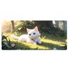 Large Mouse Pad, Desk Mat, Laptop Keyboard Pad, Computer Office Lock Edge Cute Cartoon E-Sports Border Gaming Table Mat 800*300*2mm, Adorable Cat