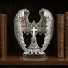 Religious Acrylic Table Stand Angel Wings Cross Sign, Wing Statue, Large Centerpiece for Christmas Tabletop Ornaments Home Living Room Bedroom Office