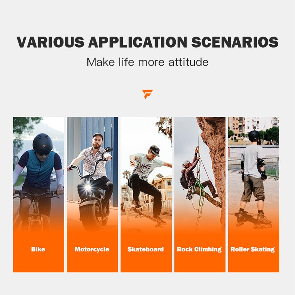 WiFi Camera Helmet Waterproof Motorcycle Smart Helmet with Camera Front Rear LED Light