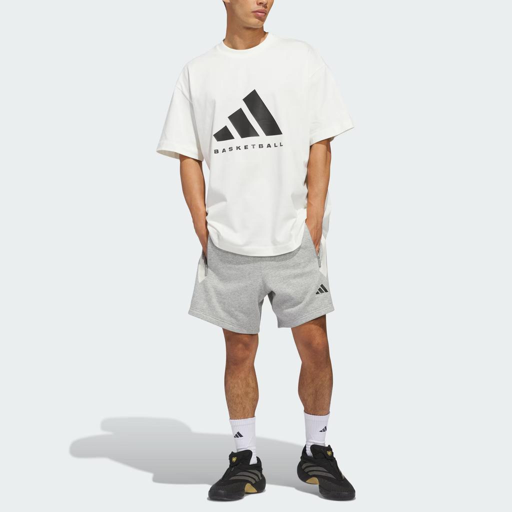 Adidas Хлопковая футболка с коротким рукавом для спорта и комфорта, баскетбольная майка унисекс, топы JZ9528