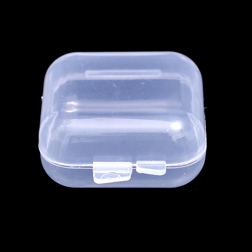 Mini Jewelry Storage Box Transparent Rectangle Locking Design Jewels Boxes Sturdy Rings Earrings Empty Case Jewelry Packaging