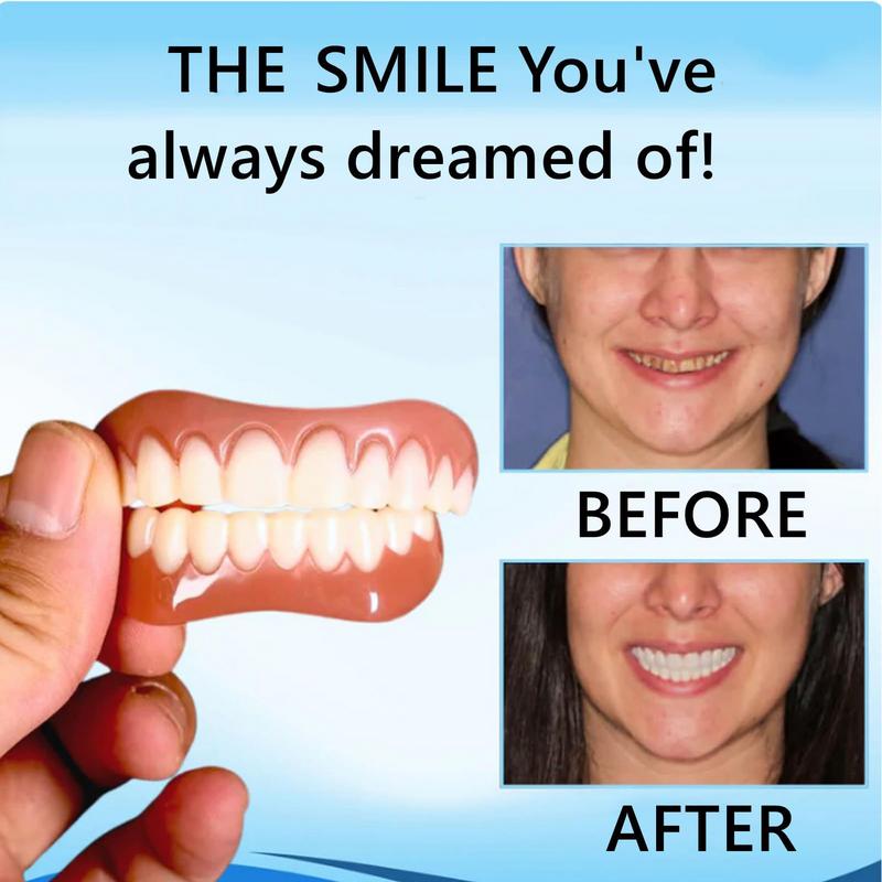 Silicone Denture Liner Kit Denture Reliners Veneers Snap in Teeth Comfort Fit Tooth Repair Kit Nature & Comfortable Denture Set