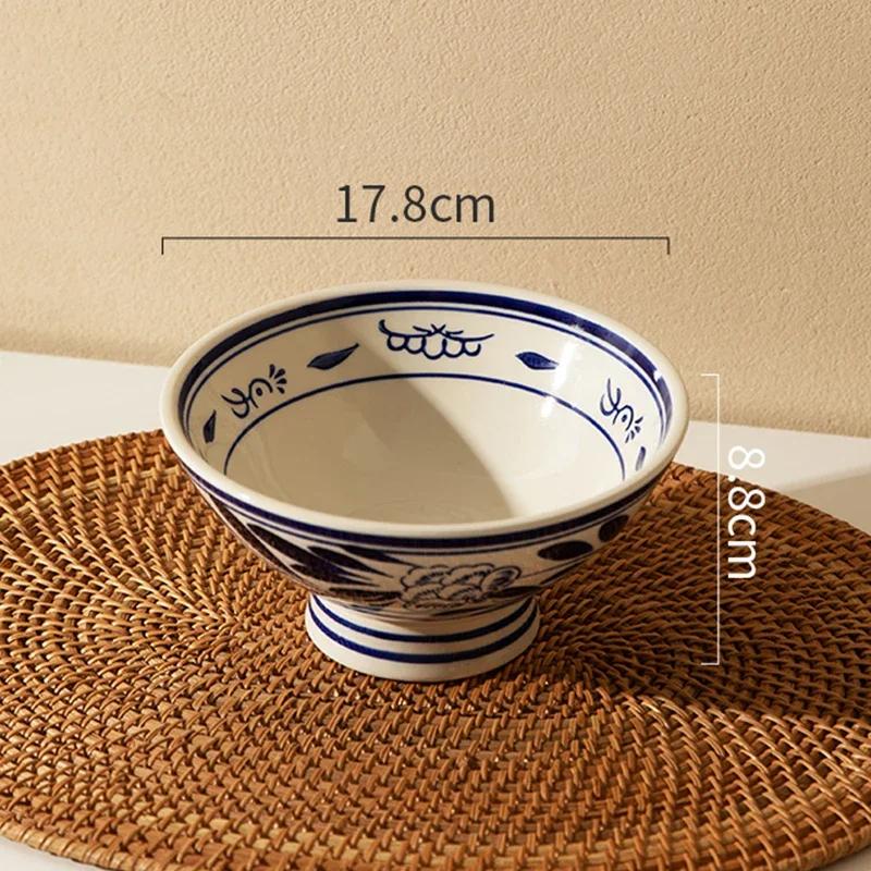 Керамические миски в ретро-японском стиле, столовая посуда, роскошный отель, ресторан, восхитительная миска для рамэна, домашняя креативная изысканная суповая миска