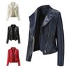 Turn-down Collar Leather Jacket Women Casual Thin PU Loose Motorcycle Zipper Jackets Female Streetwear Oversized Coat