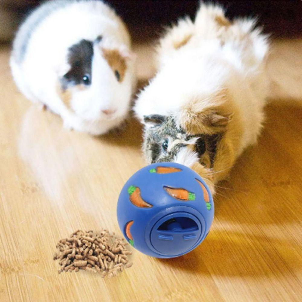 PVC Rabbit Tumbler Ball Interactive Cat Slow Feeder Practical Guinea Pig Leak Feeder  Bunny