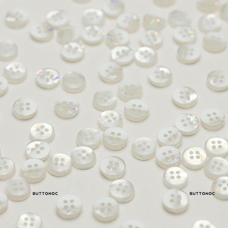 Resin Four-Eye Half-Edge Imitation Shell Buttons, Knitted Cardigan, Sleeve Collar Buttons, Summer And Autumn Shirts, Accessories, Hand-Sewn Buttons