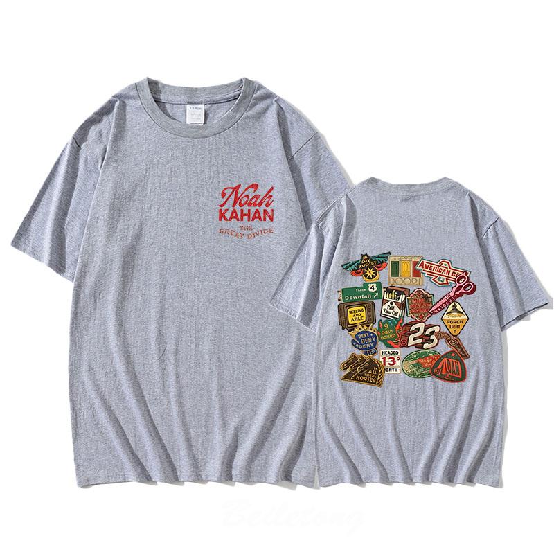 100% Хлопок Футболка Noah Kahan Streetwear Короткий Рукав Круглый Вырез Футболки Женские Мужские Повседневная Мода Графическая Печать Топы Лето
