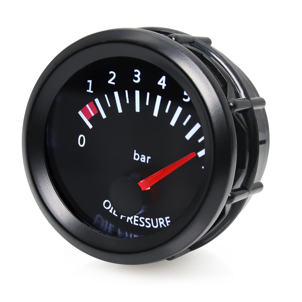 2" 52MM Oil Pressure Gauge+Sensor 1/8NPT White Light 0~7Bar Oil Press Meter for Petrol Car Auto Racing Meter Holder 12V custom