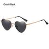 Metal Frame Vintage Polarized Glasses Eyewear Heart-Shaped Glasses Women Heart Sunglasses